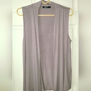 ExChic Gray Sleeveless Lightweight Cardigan